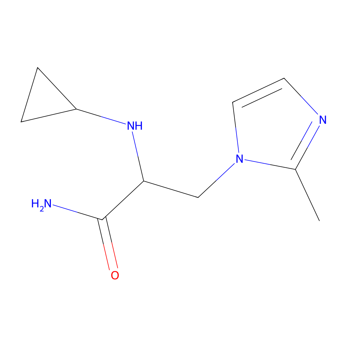 2-(Cyclopropylamino)-3-(2-methyl-1h-imidazol-1-yl)propanamide molecular structure, CAS 1247227-89-9