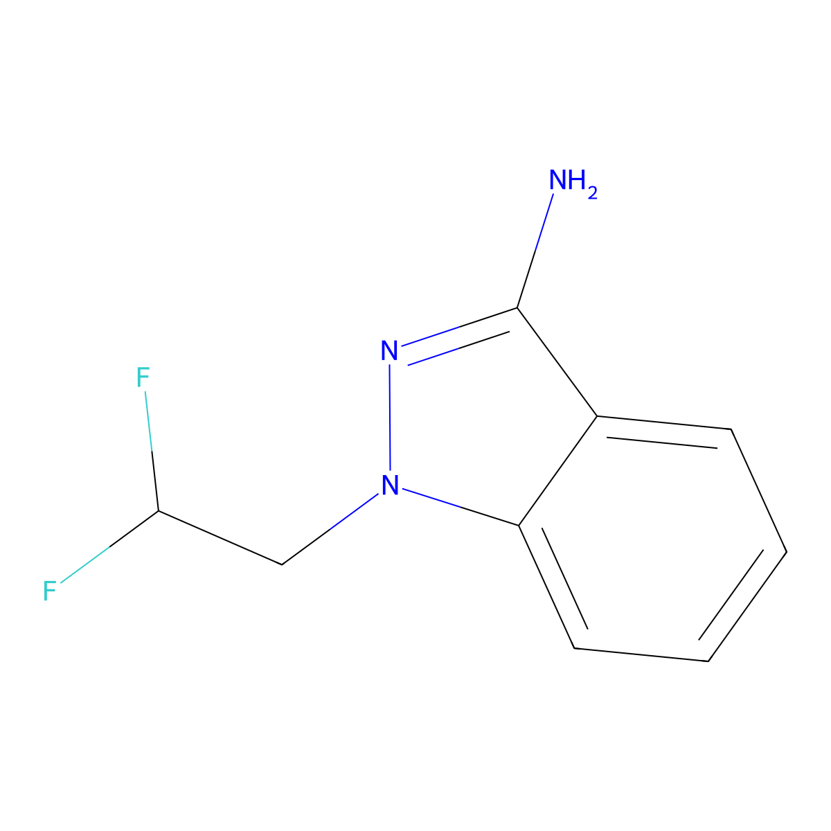 1-(2,2-difluoroethyl)-1H-indazol-3-amine molecular structure, CAS 1247228-21-2