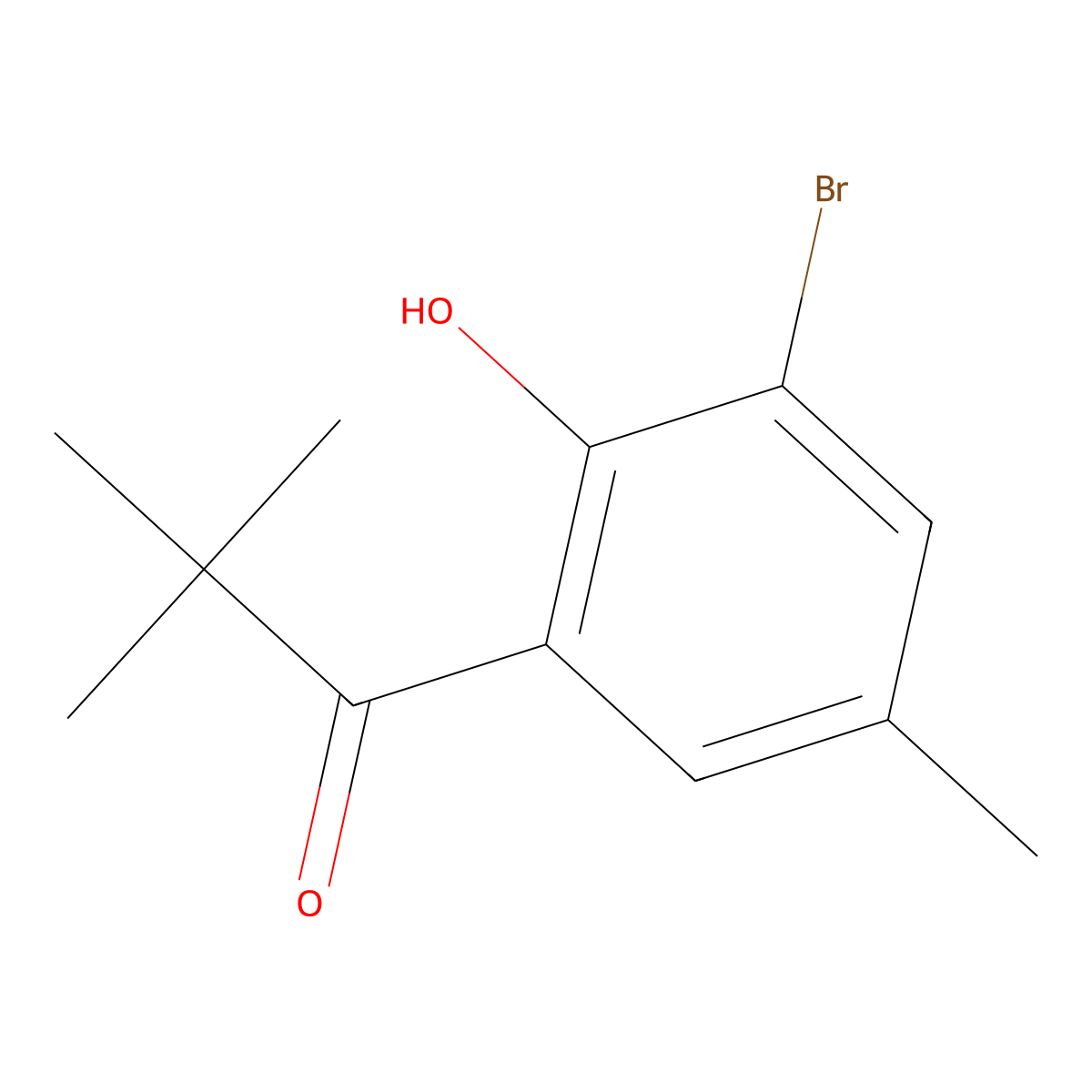 1-(3-Bromo-2-hydroxy-5-methylphenyl)-2,2-dimethylpropan-1-one molecular structure, CAS 1247228-68-7