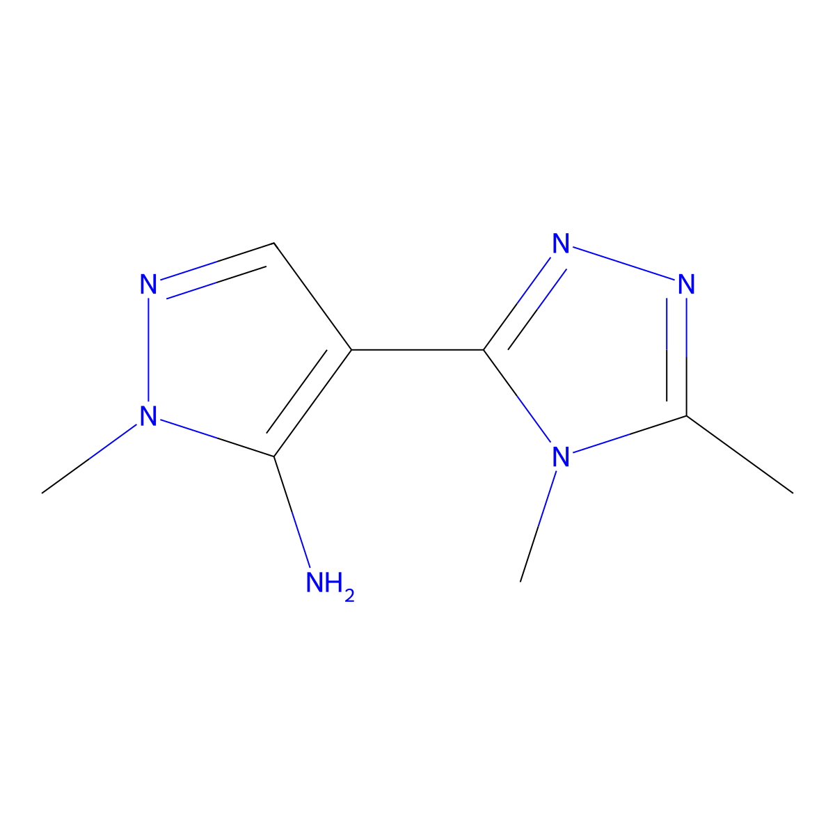 4-(4,5-Dimethyl-4h-1,2,4-triazol-3-yl)-1-methyl-1h-pyrazol-5-amine molecular structure, CAS 1247232-31-0