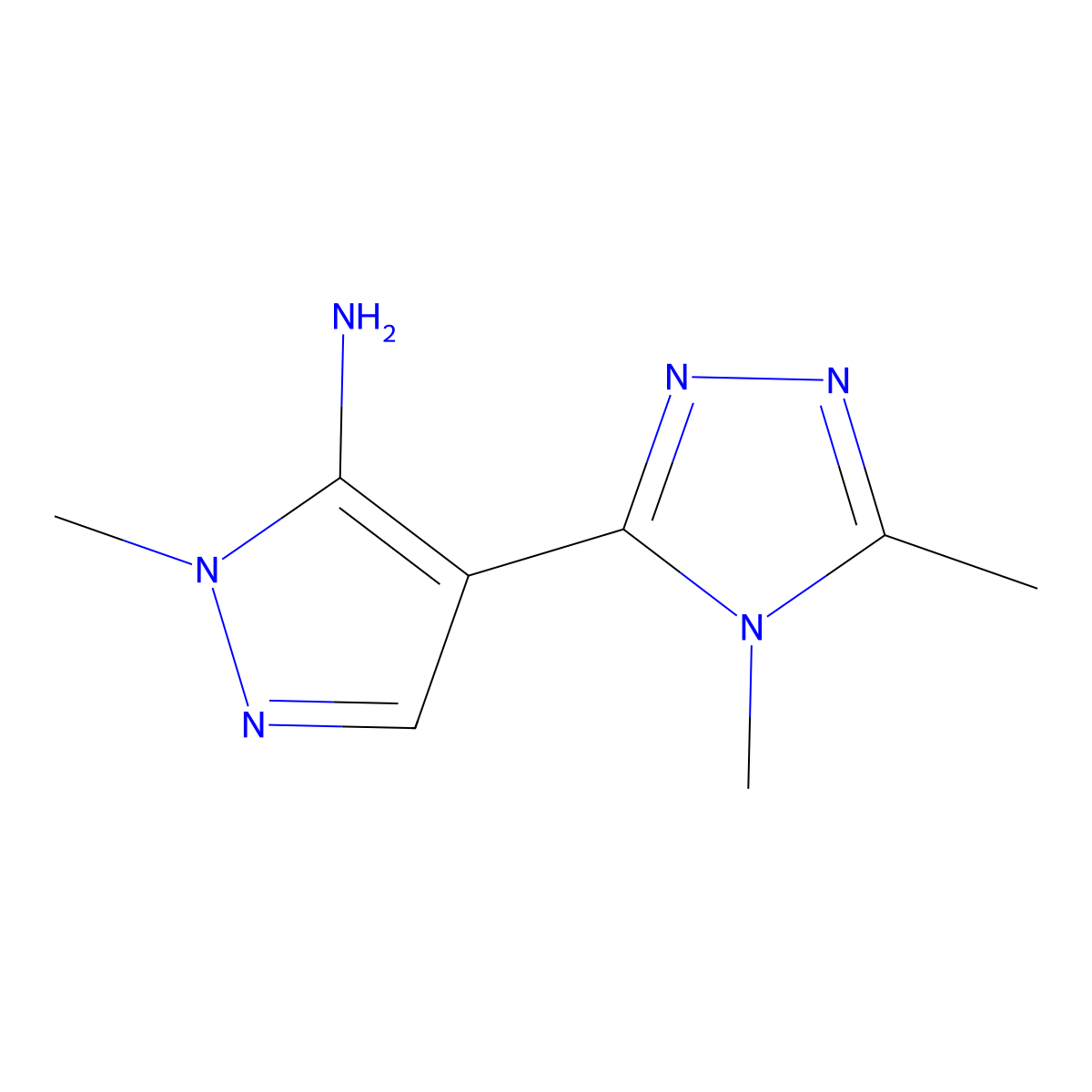 4-(4,5-Dimethyl-4h-1,2,4-triazol-3-yl)-1-methyl-1h-pyrazol-5-amine molecular structure, CAS 1247232-31-0