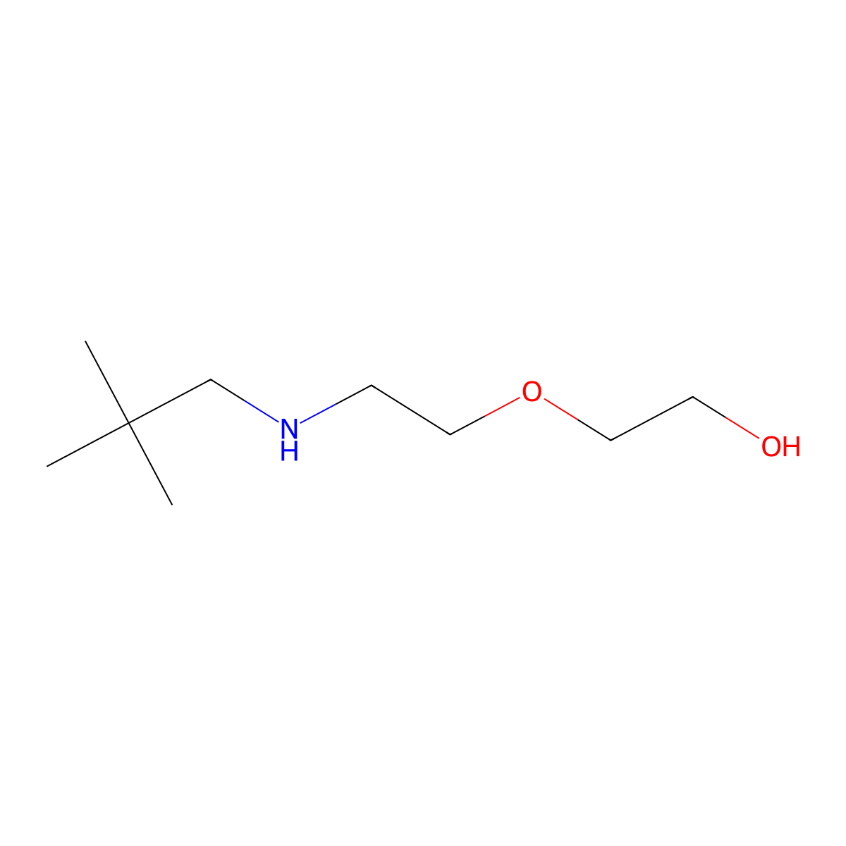 2-{2-[(2,2-Dimethylpropyl)amino]ethoxy}ethan-1-ol molecular structure, CAS 1247232-37-6