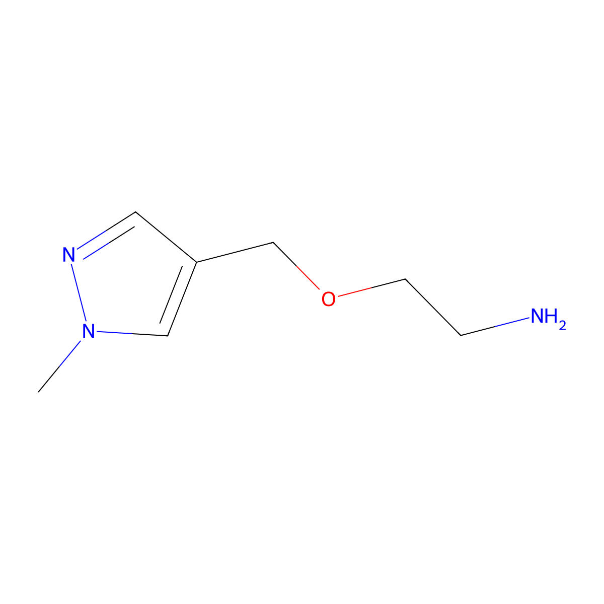 2-[(1-Methyl-1H-pyrazol-4-yl)methoxy]ethanamine molecular structure, CAS 1247236-76-5