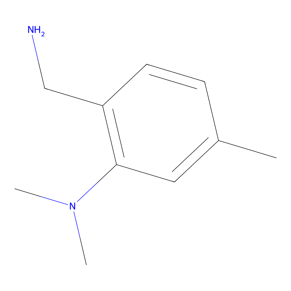 2-(aminomethyl)-N,N,5-trimethylaniline molecular structure, CAS 1247238-62-5