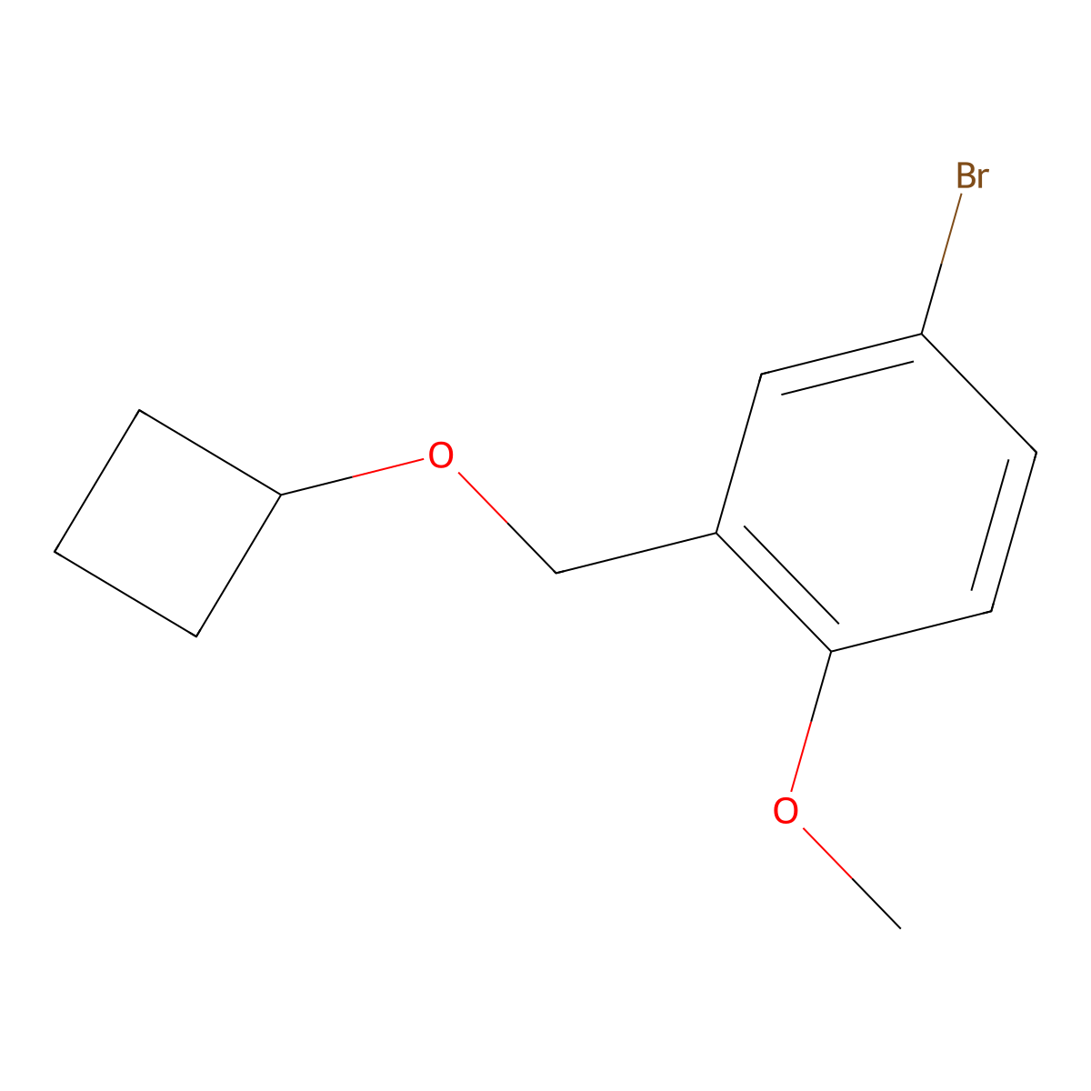 4-Bromo-2-(cyclobutoxymethyl)-1-methoxybenzene molecular structure, CAS 1247240-37-4
