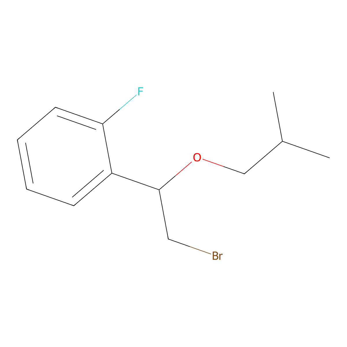 1-(2-Bromo-1-isobutoxyethyl)-2-fluorobenzene molecular structure, CAS 1247241-53-7