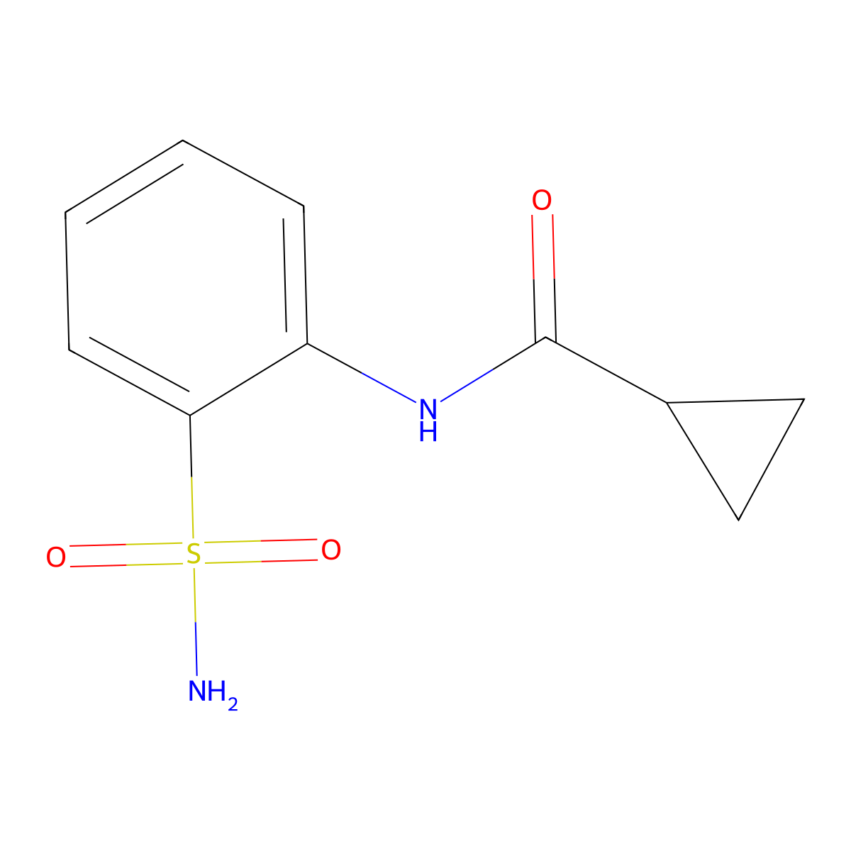 N-(2-sulfamoylphenyl)cyclopropanecarboxamide molecular structure, CAS 1247243-57-7