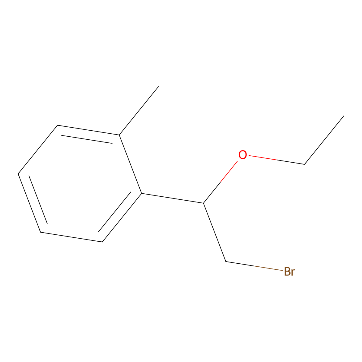 1-(2-Bromo-1-ethoxyethyl)-2-methylbenzene molecular structure, CAS 1247245-47-1