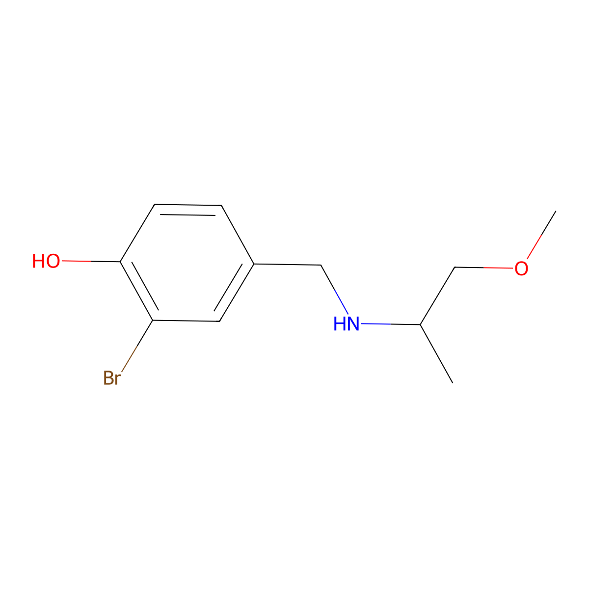2-Bromo-4-{[(1-methoxypropan-2-yl)amino]methyl}phenol molecular structure, CAS 1247245-62-0