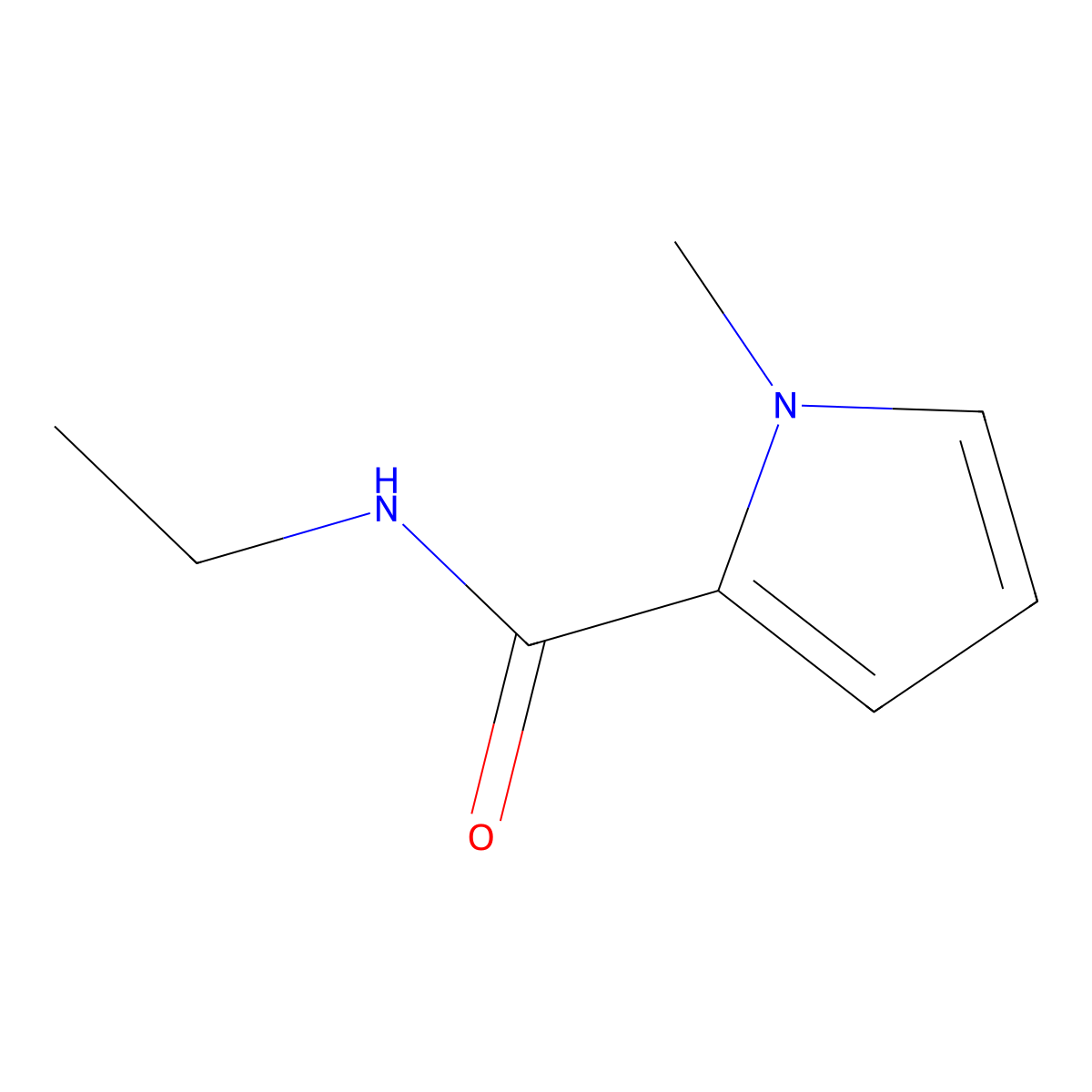 N-Ethyl-1-methylpyrrole-2-carboxamide molecular structure, CAS 124725-22-0
