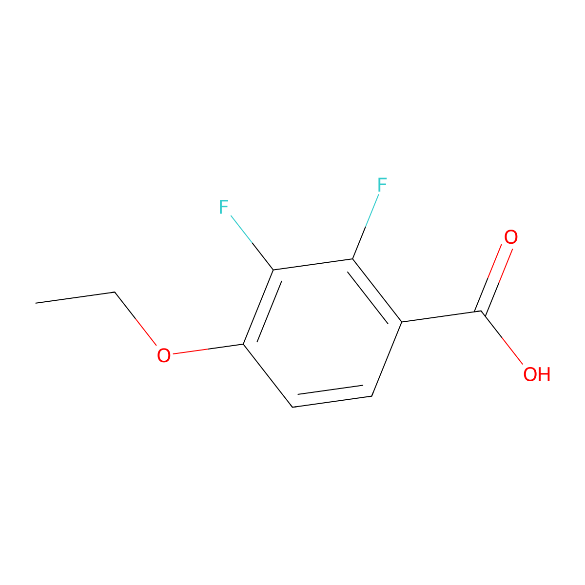 4-Ethoxy-2,3-difluorobenzoic acid molecular structure, CAS 124728-45-6