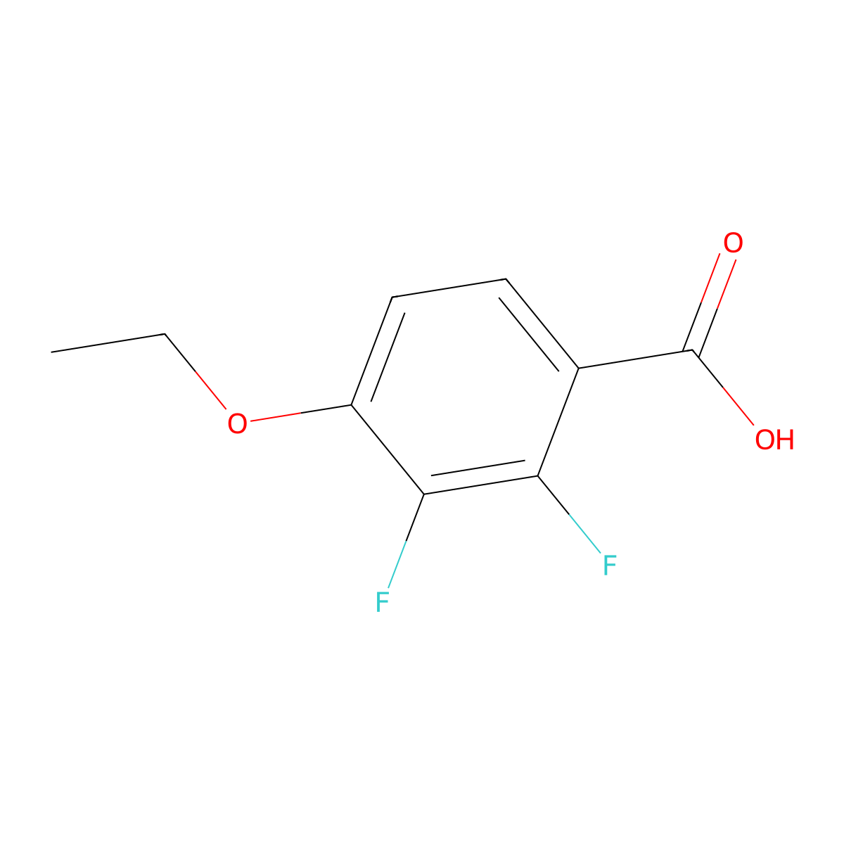 4-Ethoxy-2,3-difluorobenzoic acid molecular structure, CAS 124728-45-6