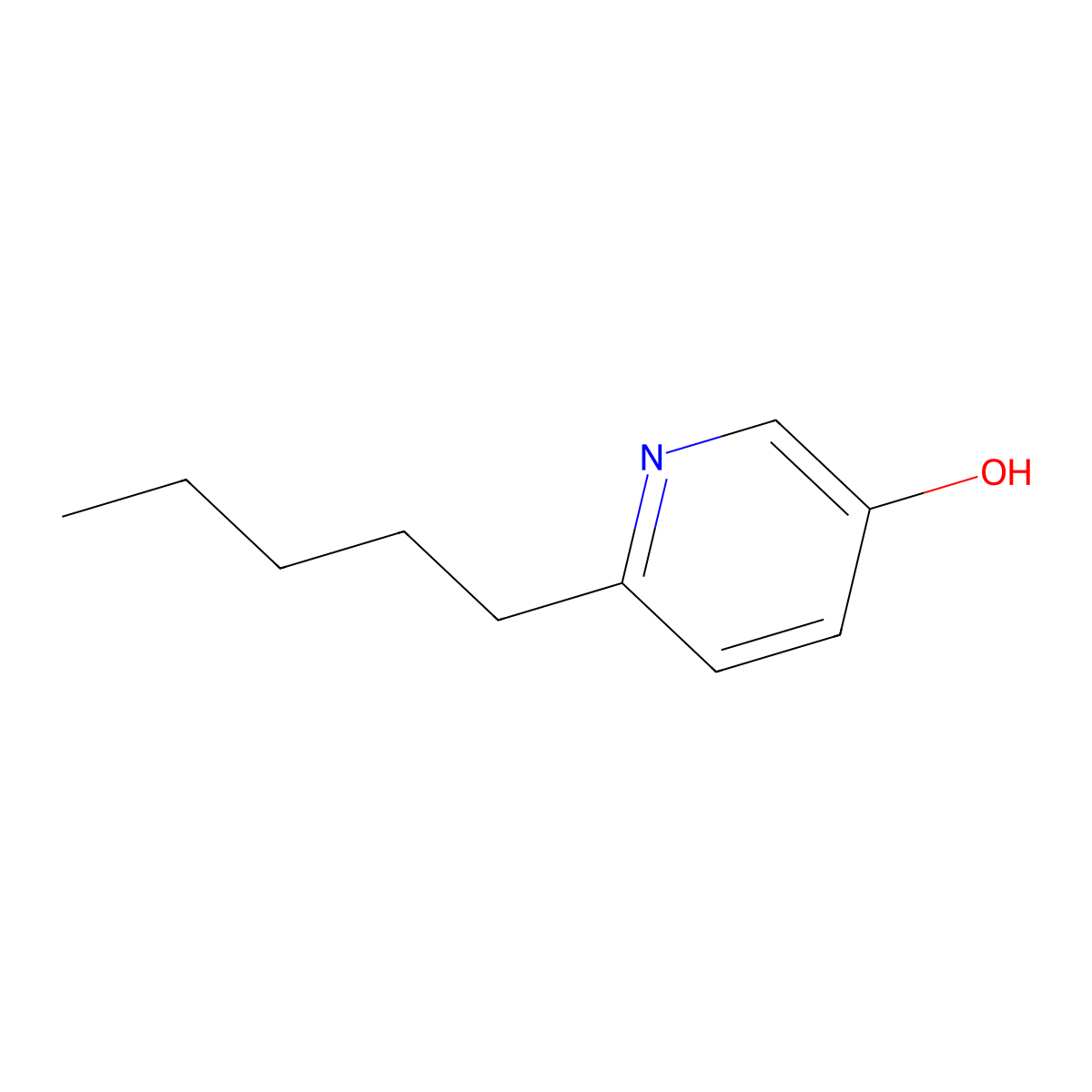6-Pentylpyridin-3-ol molecular structure, CAS 124729-23-3
