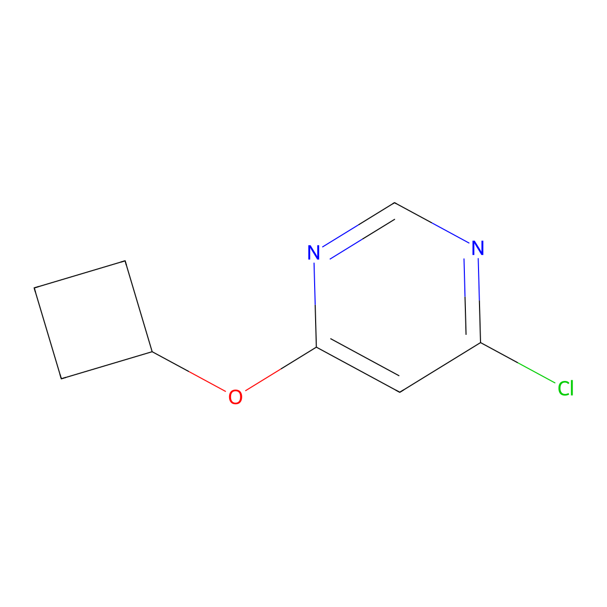 4-Chloro-6-cyclobutoxypyrimidine molecular structure, CAS 1247342-59-1