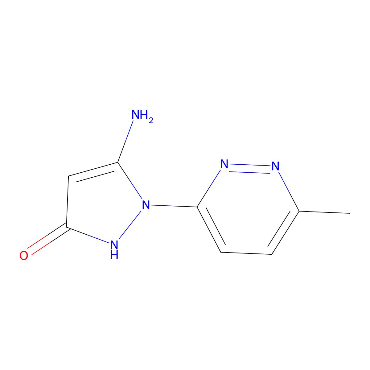 5-amino-1-(6-methylpyridazin-3-yl)-1H-pyrazol-3-ol molecular structure, CAS 1247342-79-5