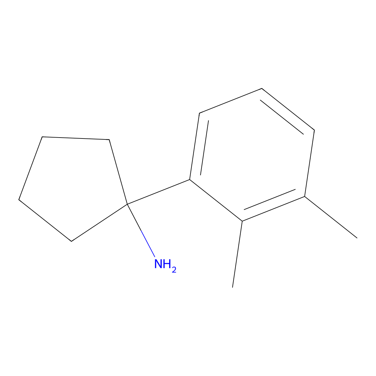 1-(2,3-Dimethylphenyl)cyclopentan-1-amine molecular structure, CAS 1247344-47-3
