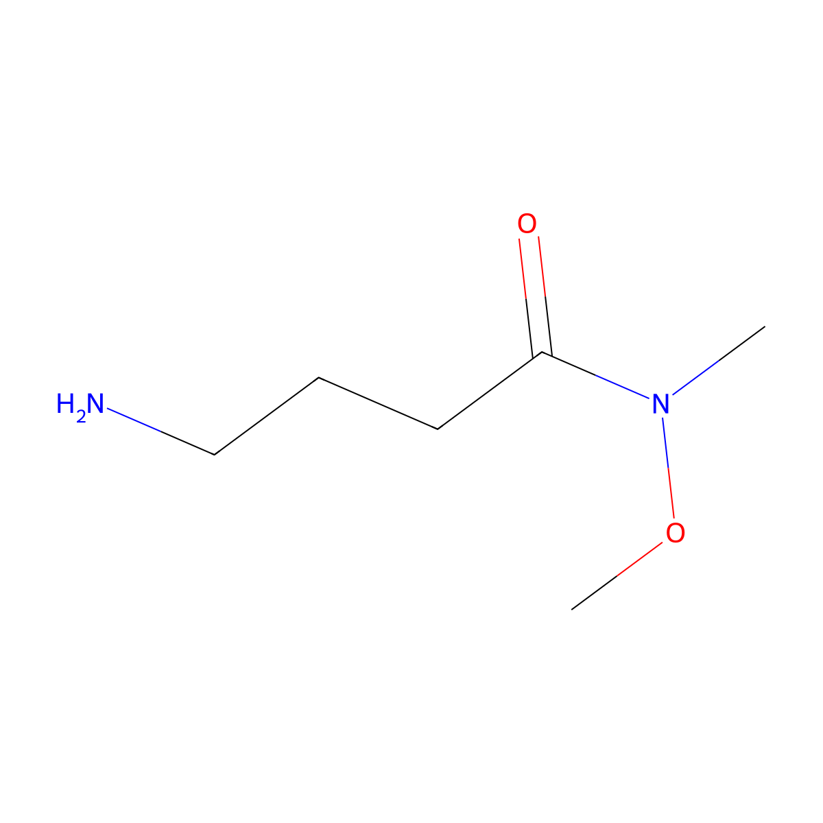 4-amino-N-methoxy-N-methylbutanamide molecular structure, CAS 1247345-92-1