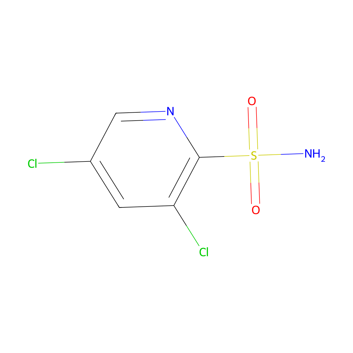 3,5-Dichloropyridine-2-sulfonamide molecular structure, CAS 1247346-43-5