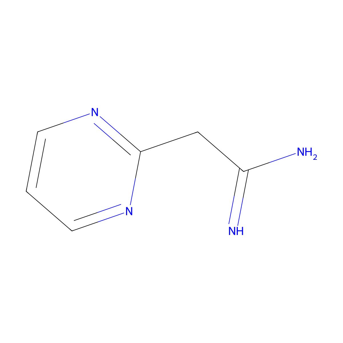 2-(Pyrimidin-2-yl)acetimidamide molecular structure, CAS 1247346-80-0