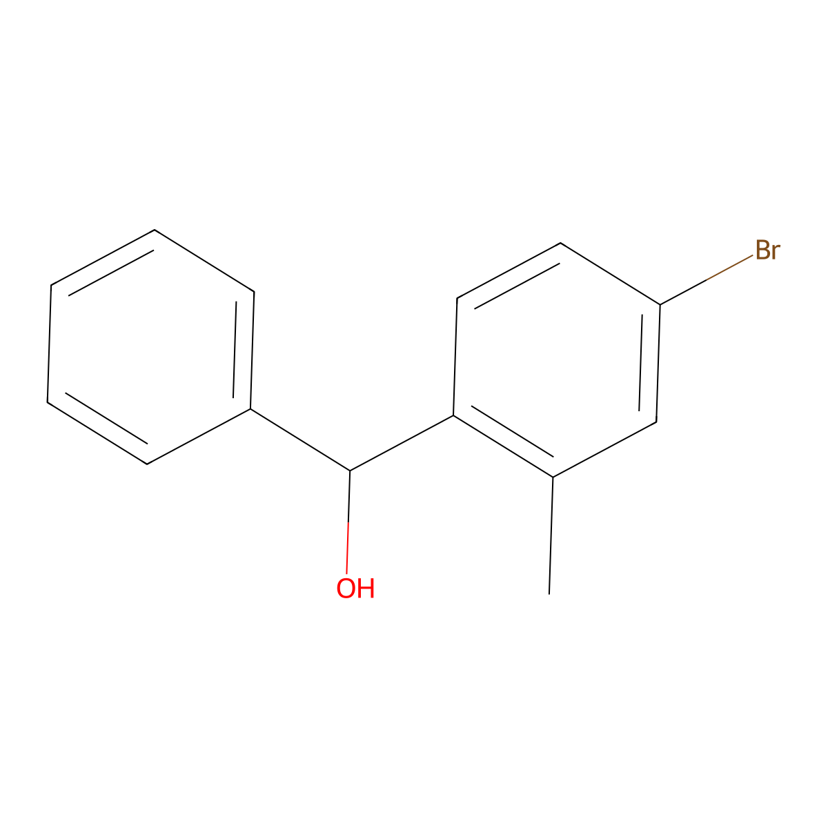 (4-Bromo-2-methylphenyl)(phenyl)methanol molecular structure, CAS 1247347-45-0