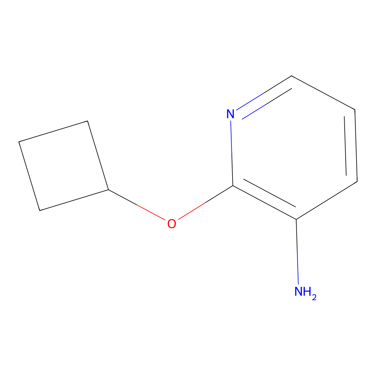 2-Cyclobutoxypyridin-3-amine molecular structure, CAS 1247347-64-3