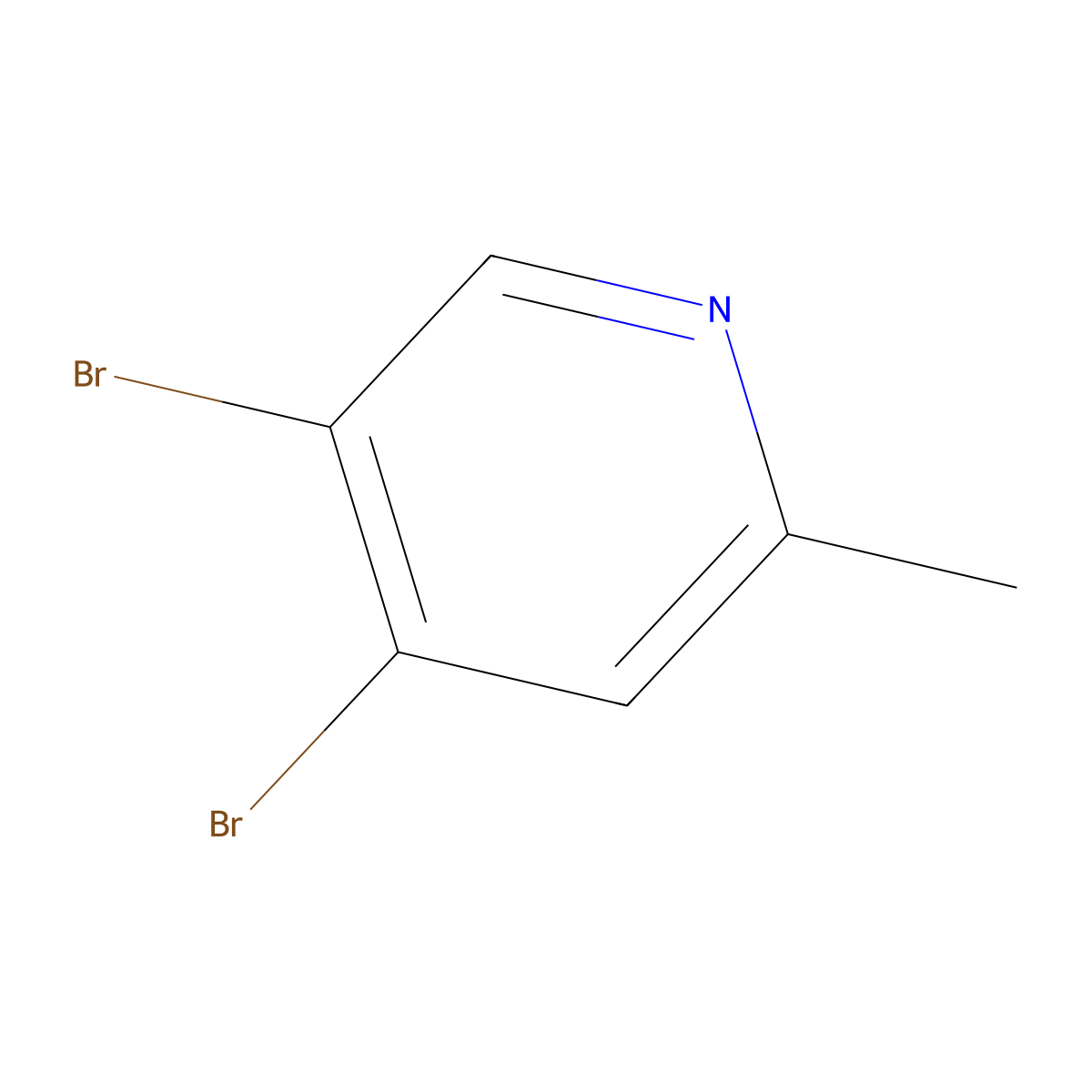 4,5-Dibromo-2-methylpyridine molecular structure, CAS 1247348-33-9