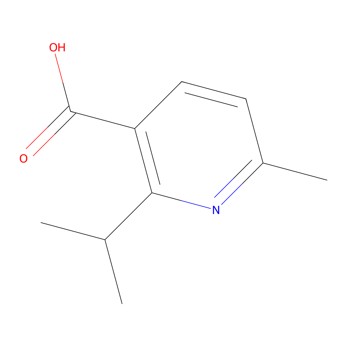 6-Methyl-2-(propan-2-yl)pyridine-3-carboxylic acid molecular structure, CAS 1247348-67-9