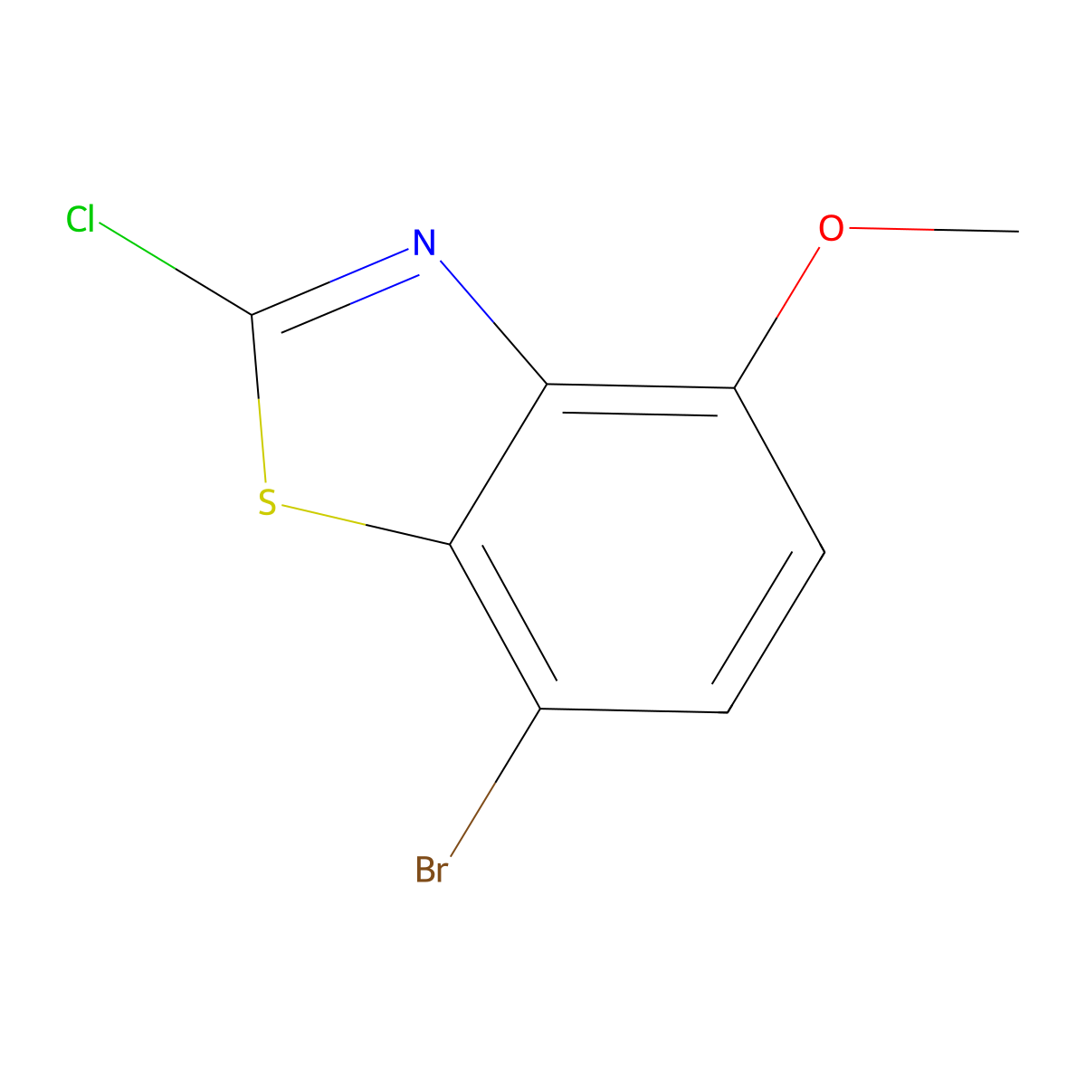 7-Bromo-2-chloro-4-methoxy-1,3-benzothiazole molecular structure, CAS 1247348-71-5