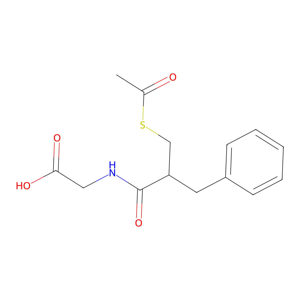 S-Acetylthiorphan molecular structure, CAS 124735-06-4
