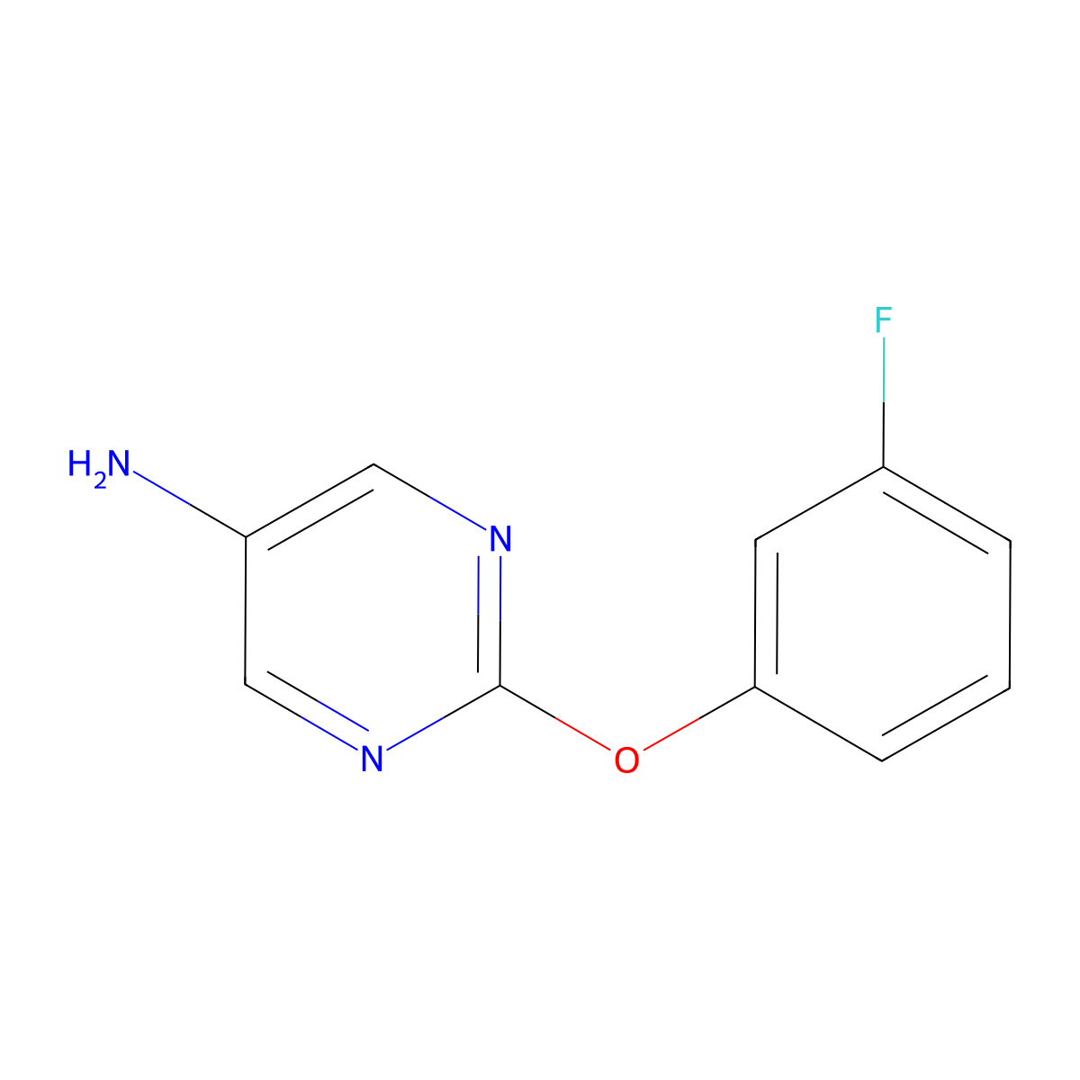 2-(3-Fluorophenoxy)pyrimidin-5-amine molecular structure, CAS 1247352-16-4