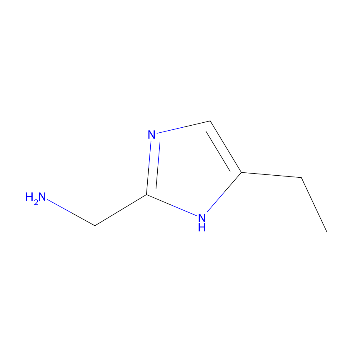 (4-ethyl-1H-imidazol-2-yl)methanamine molecular structure, CAS 1247352-76-6