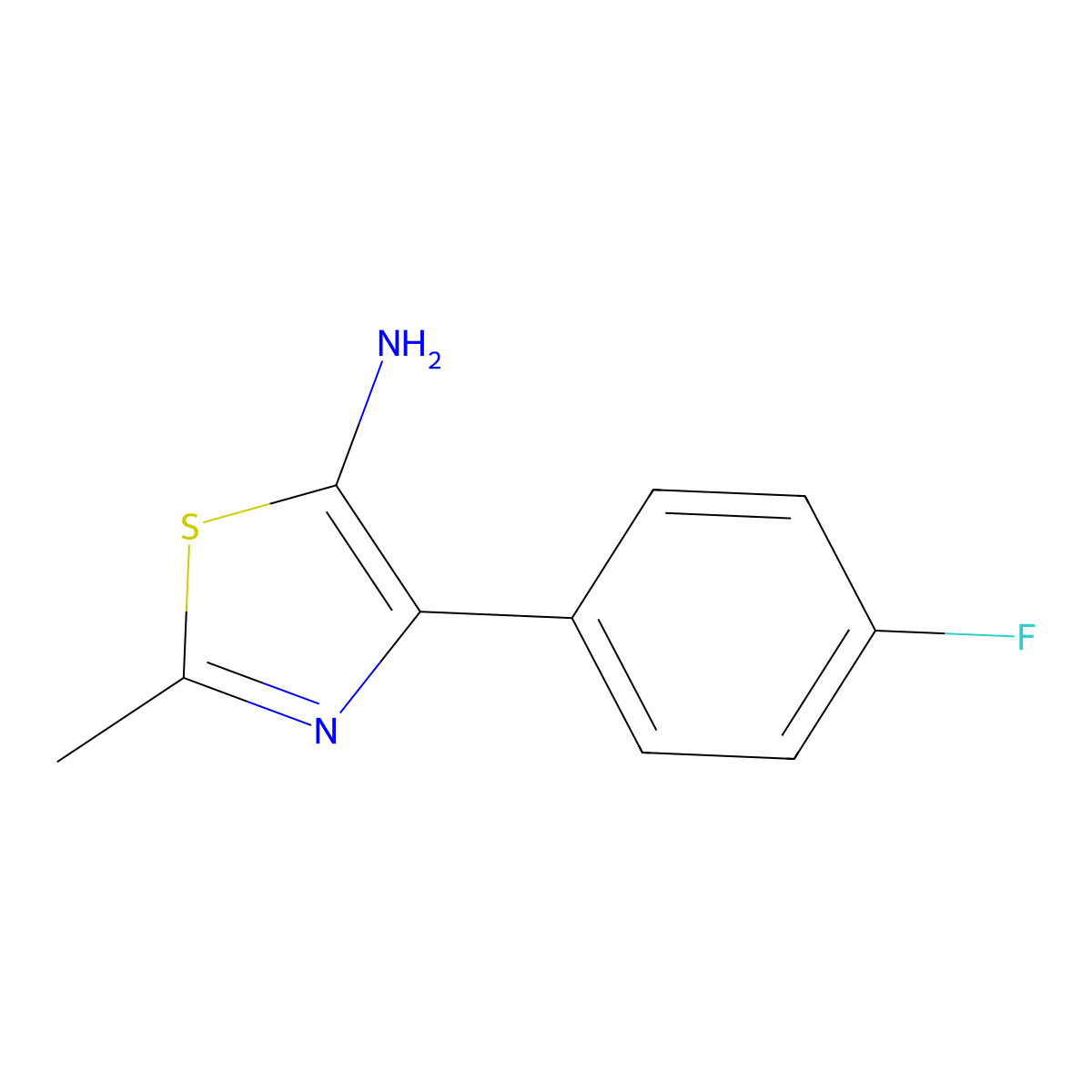 4-(4-Fluorophenyl)-2-methylthiazol-5-amine molecular structure, CAS 1247352-84-6