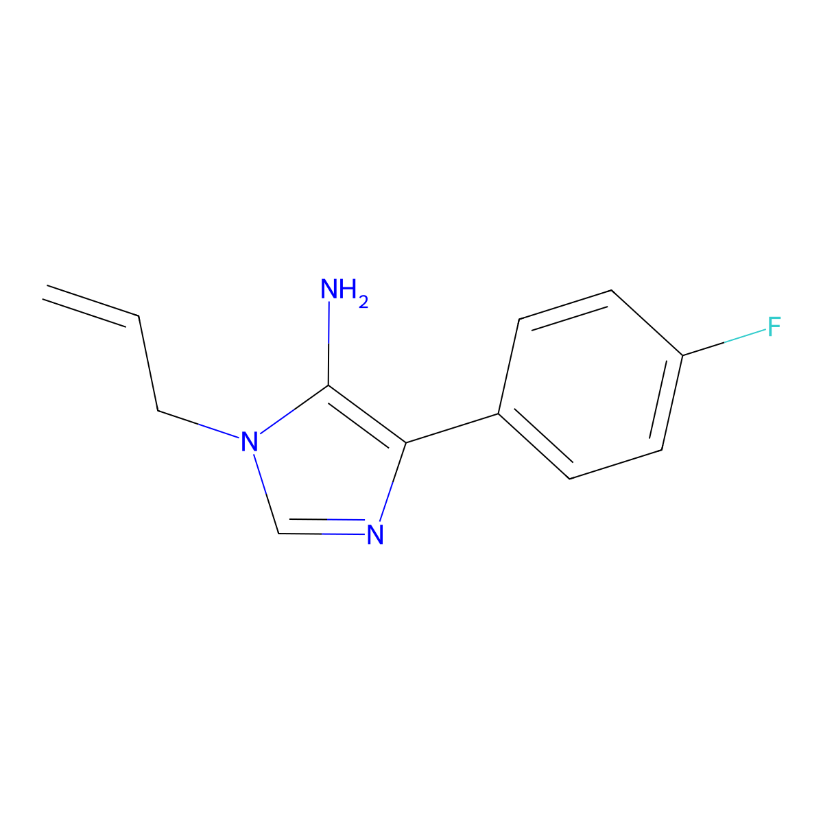 1-Allyl-4-(4-fluorophenyl)-1H-imidazol-5-amine molecular structure, CAS 1247354-45-5