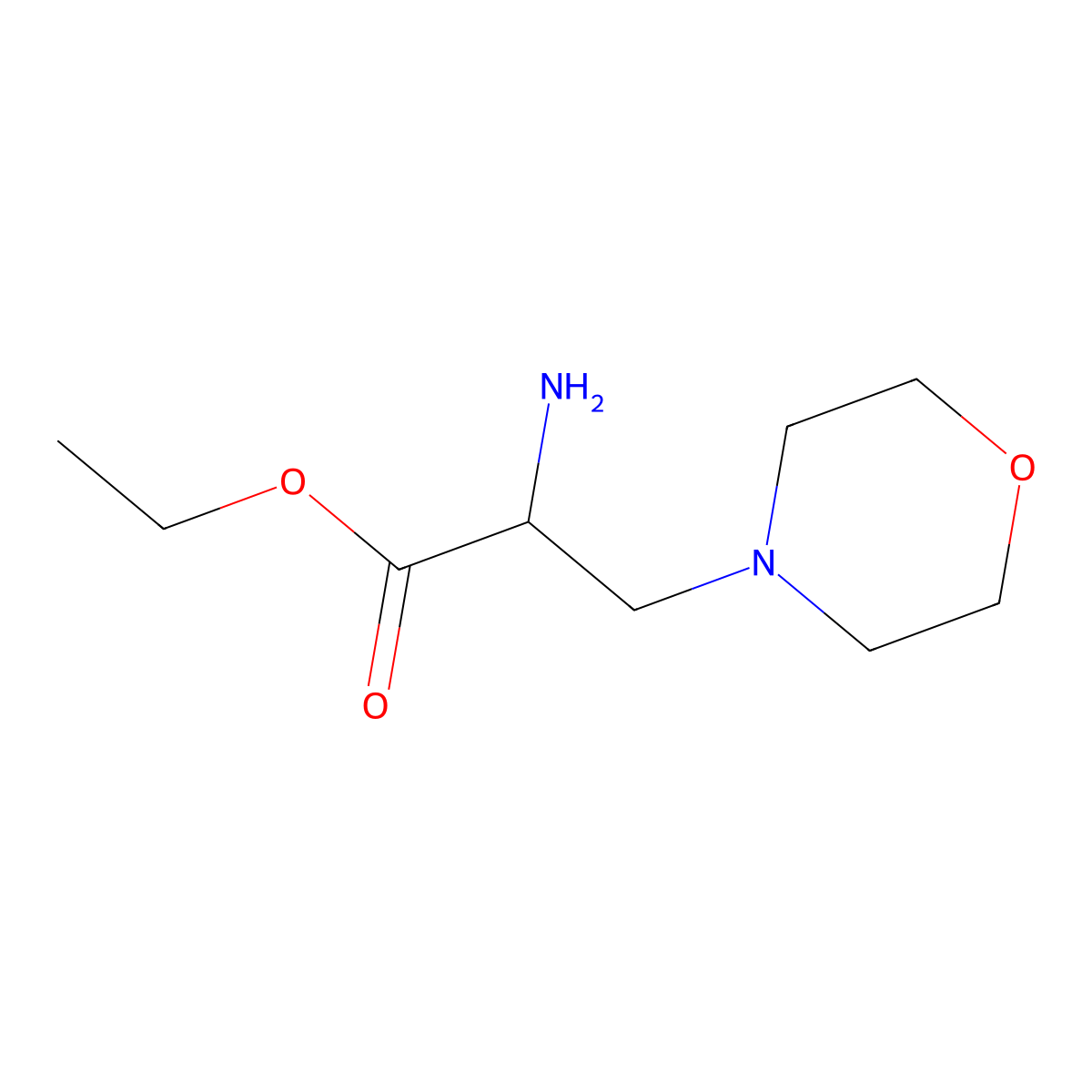 Ethyl 2-amino-3-(morpholin-4-YL)propanoate molecular structure, CAS 1247354-91-1