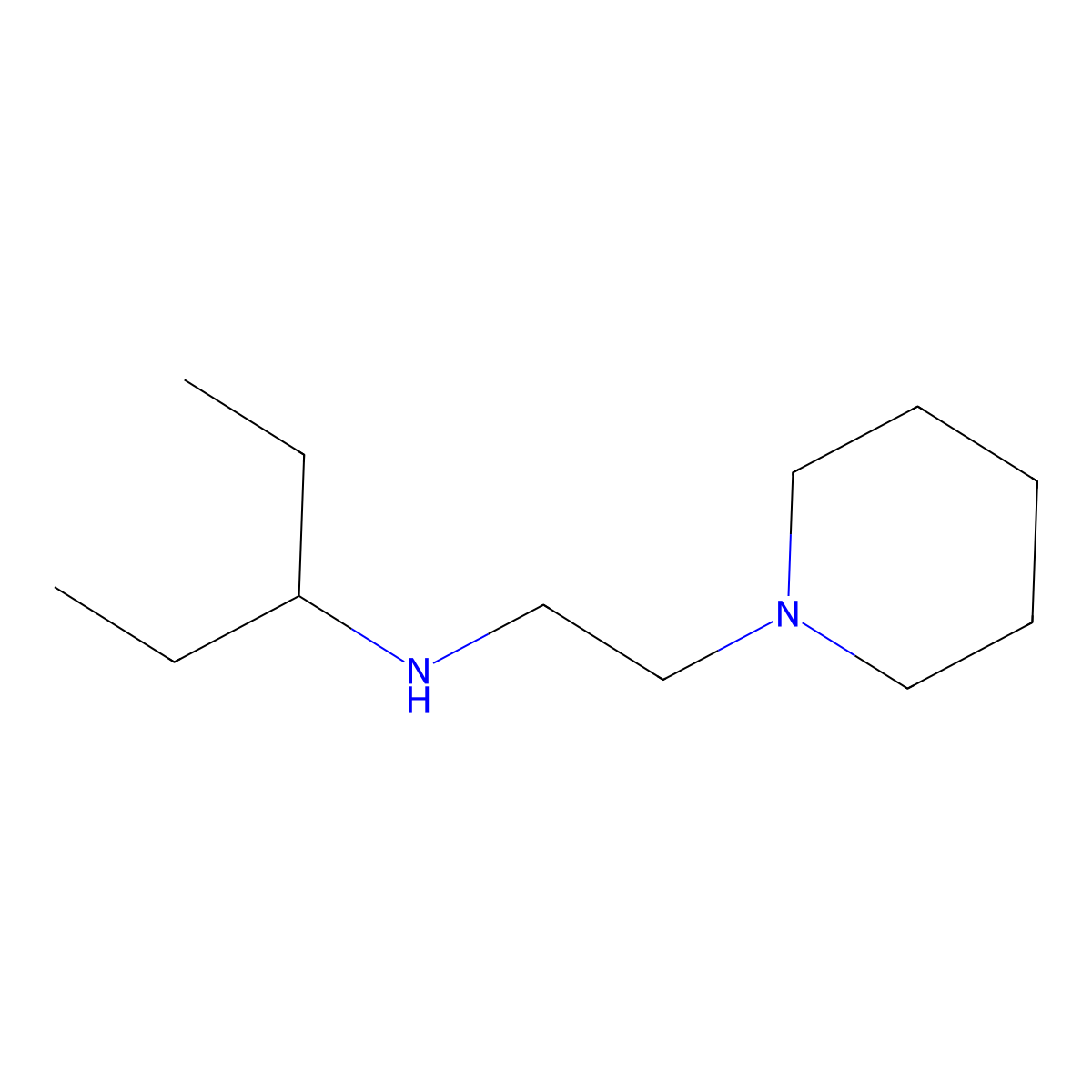 (Pentan-3-yl)[2-(piperidin-1-yl)ethyl]amine molecular structure, CAS 1247356-26-8