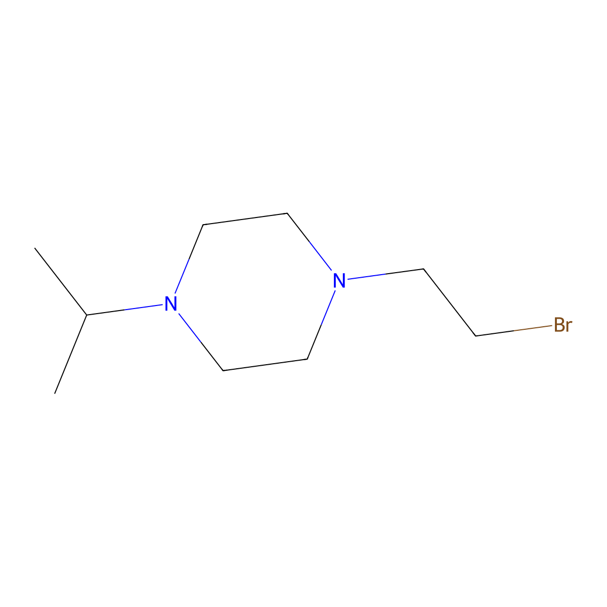 1-(2-Bromoethyl)-4-isopropylpiperazine molecular structure, CAS 1247356-98-4