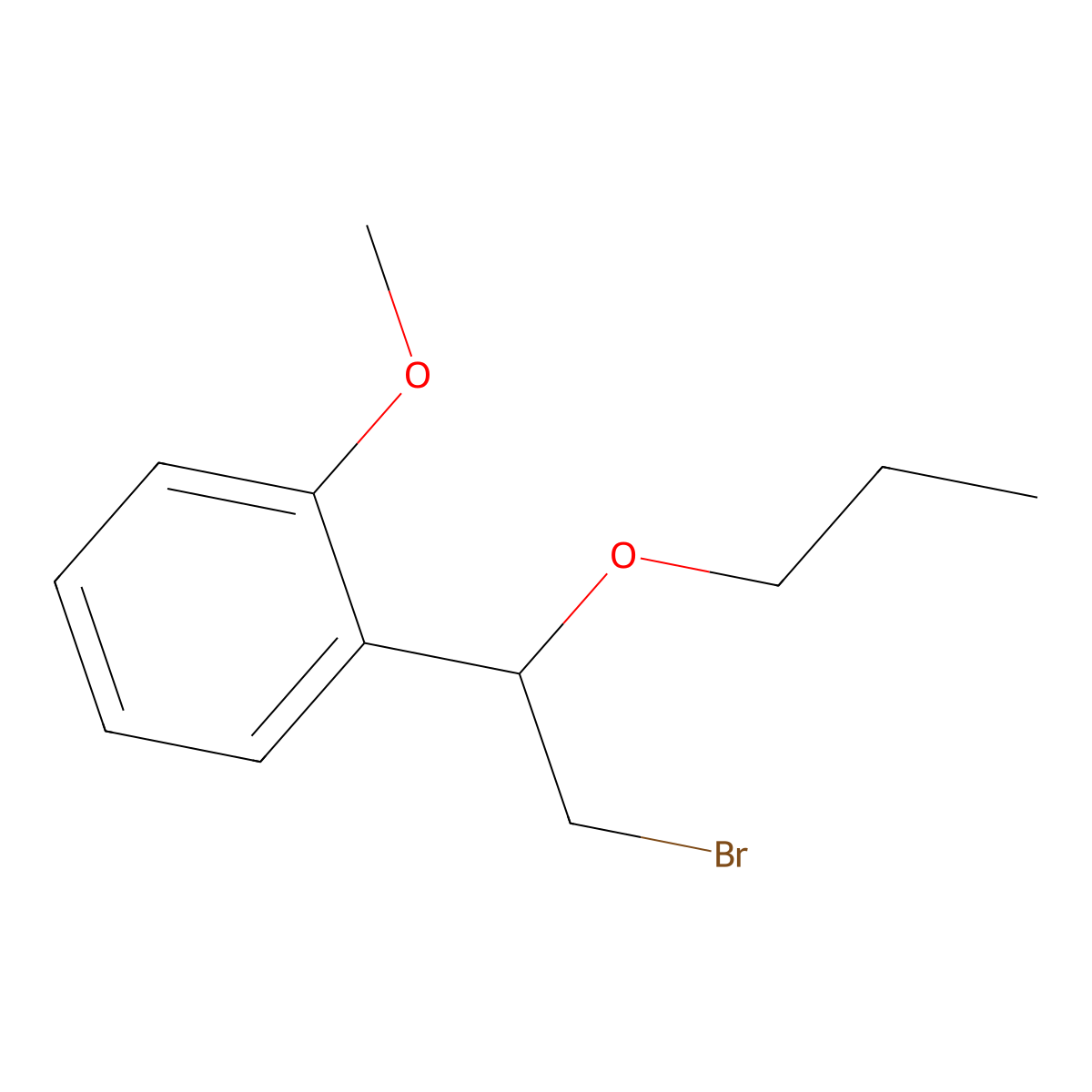 1-(2-Bromo-1-propoxyethyl)-2-methoxybenzene molecular structure, CAS 1247358-09-3