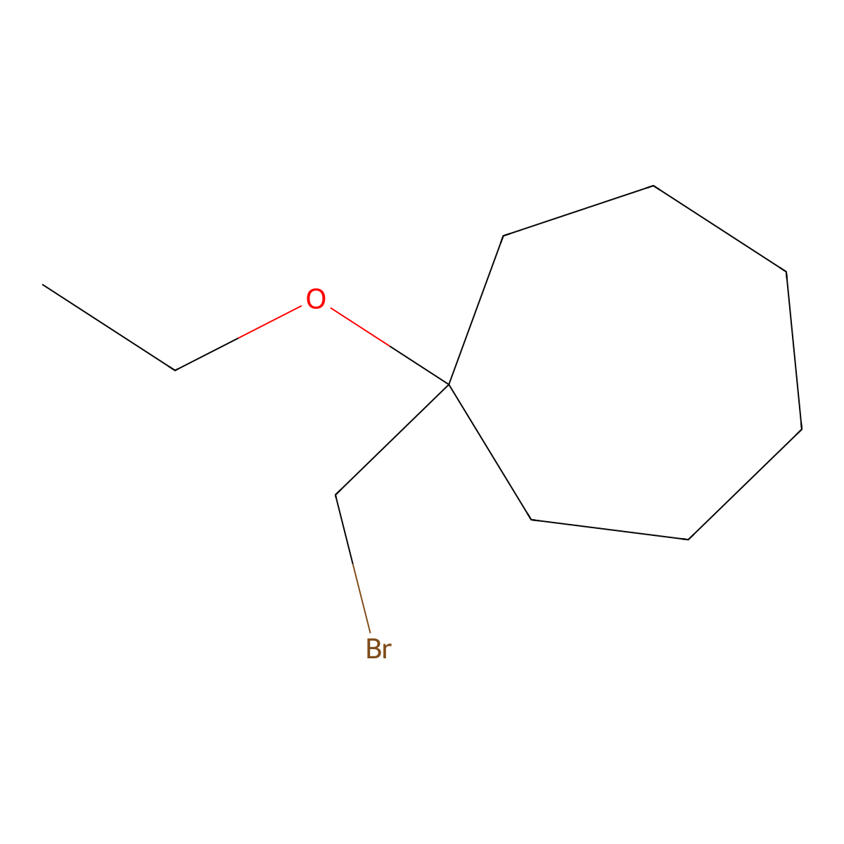 1-(Bromomethyl)-1-ethoxycycloheptane molecular structure, CAS 1247358-66-2