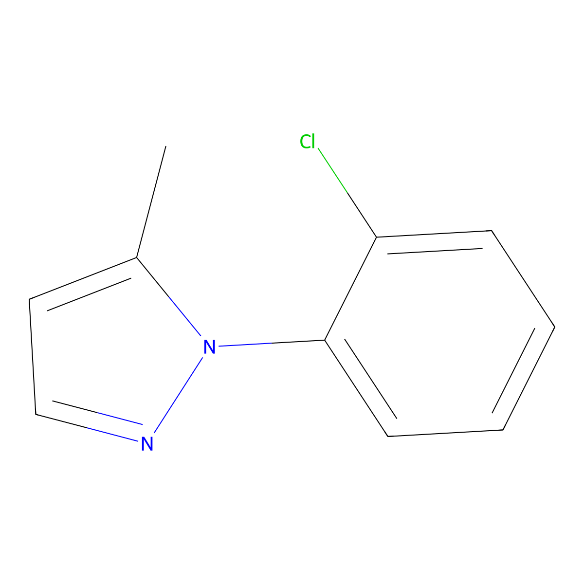 1-(2-chlorophenyl)-5-methyl-1H-pyrazole molecular structure, CAS 1247358-96-8