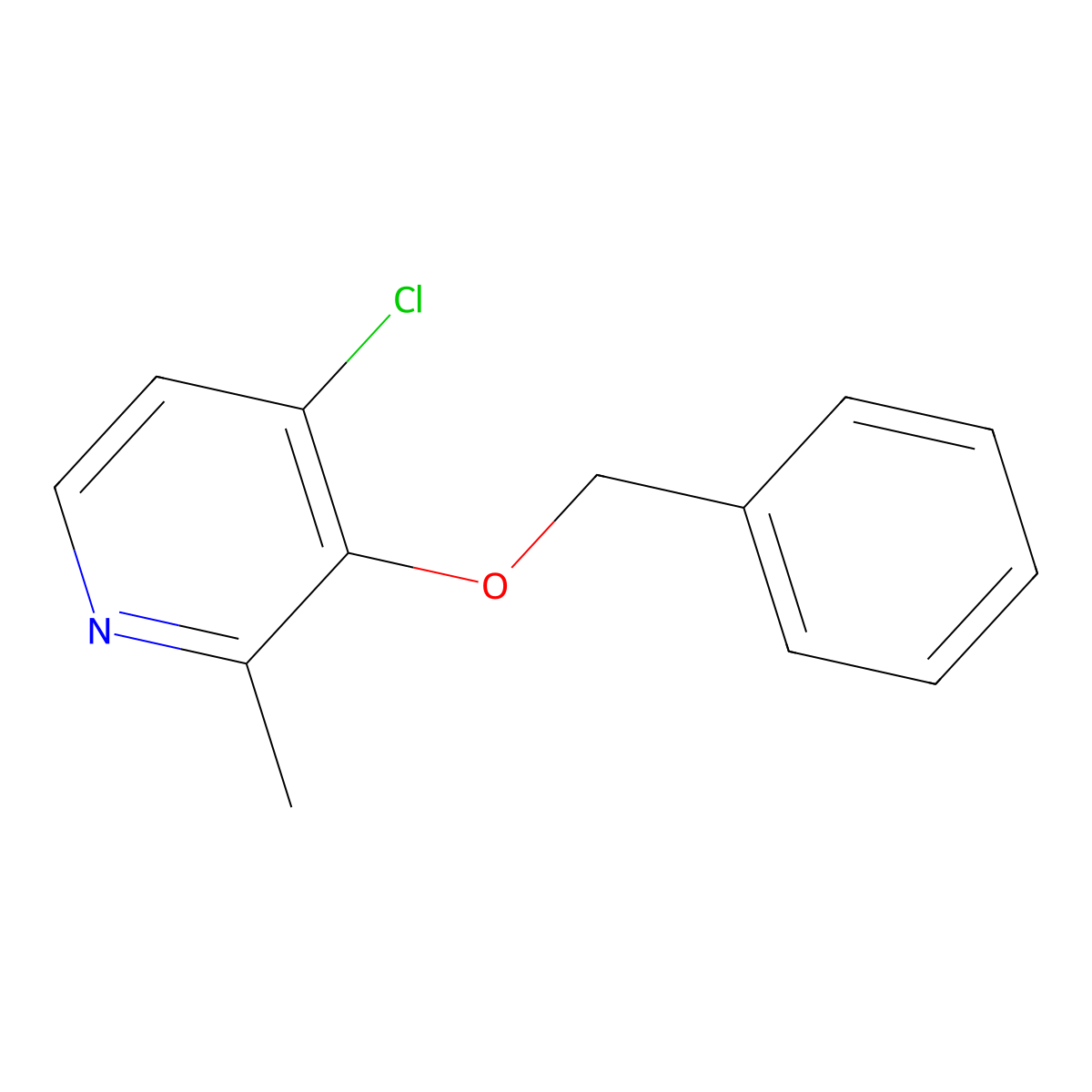 3-(Benzyloxy)-4-chloro-2-methylpyridine molecular structure, CAS 124736-64-7