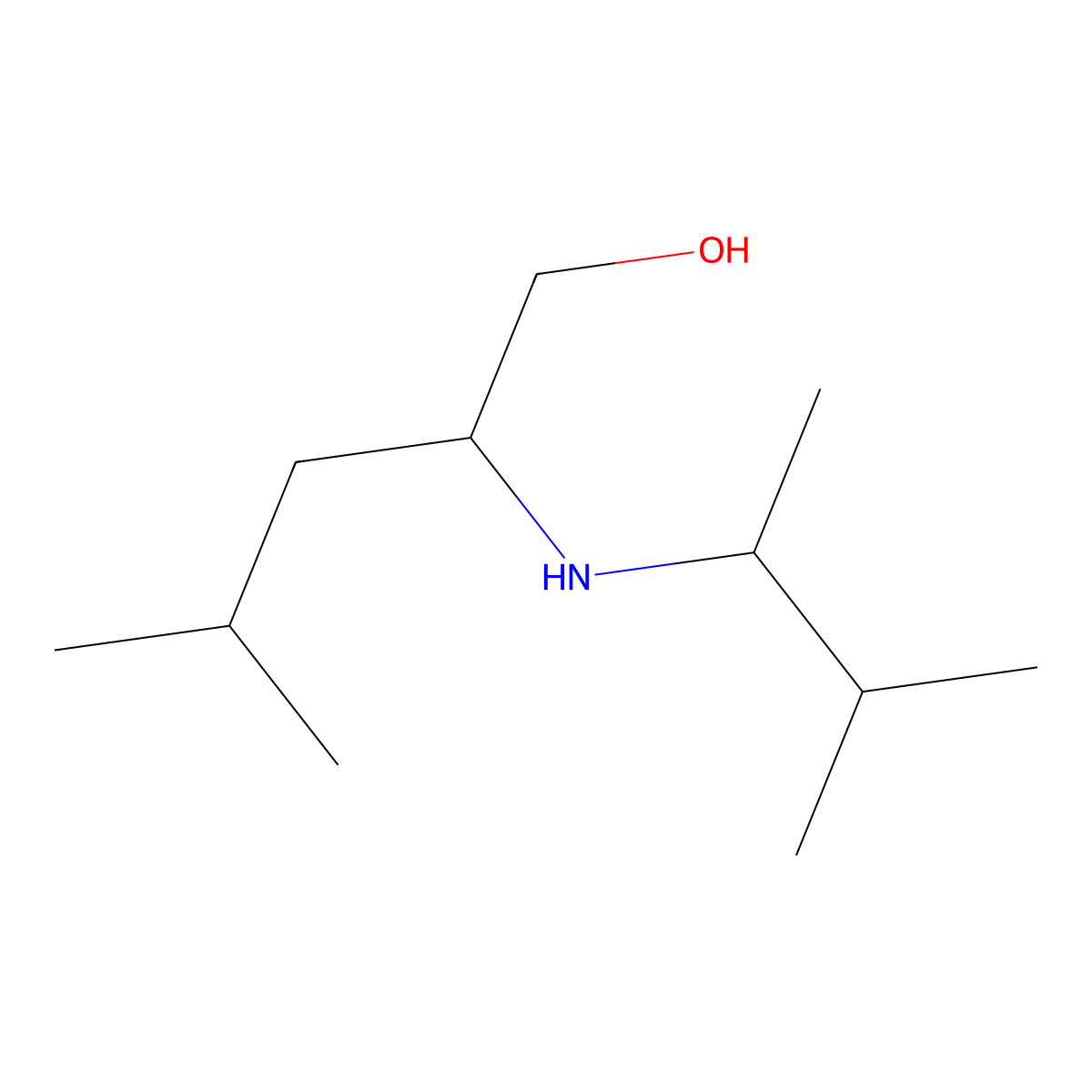 4-Methyl-2-[(3-methylbutan-2-yl)amino]pentan-1-ol molecular structure, CAS 1247360-87-7