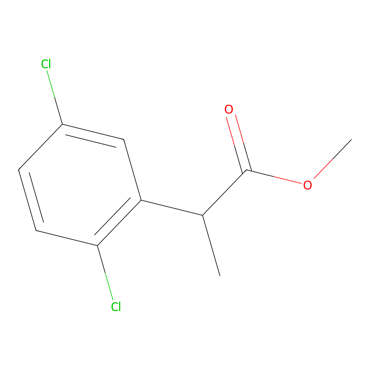 Methyl 2-(2,5-dichlorophenyl)propanoate molecular structure, CAS 1247362-30-6