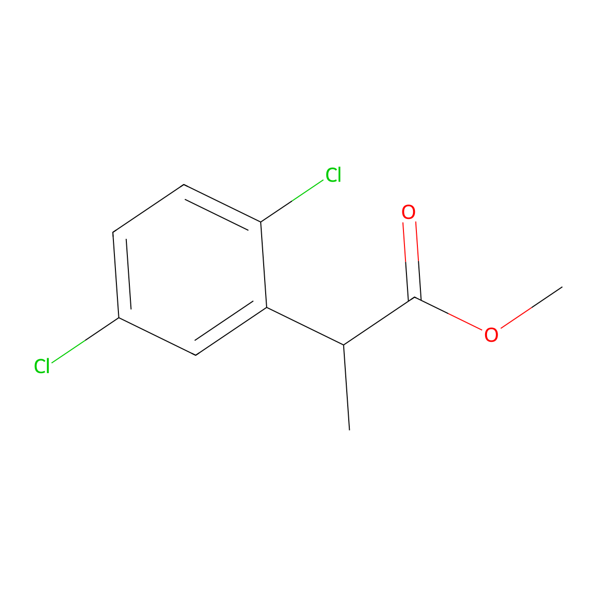 Methyl 2-(2,5-dichlorophenyl)propanoate molecular structure, CAS 1247362-30-6