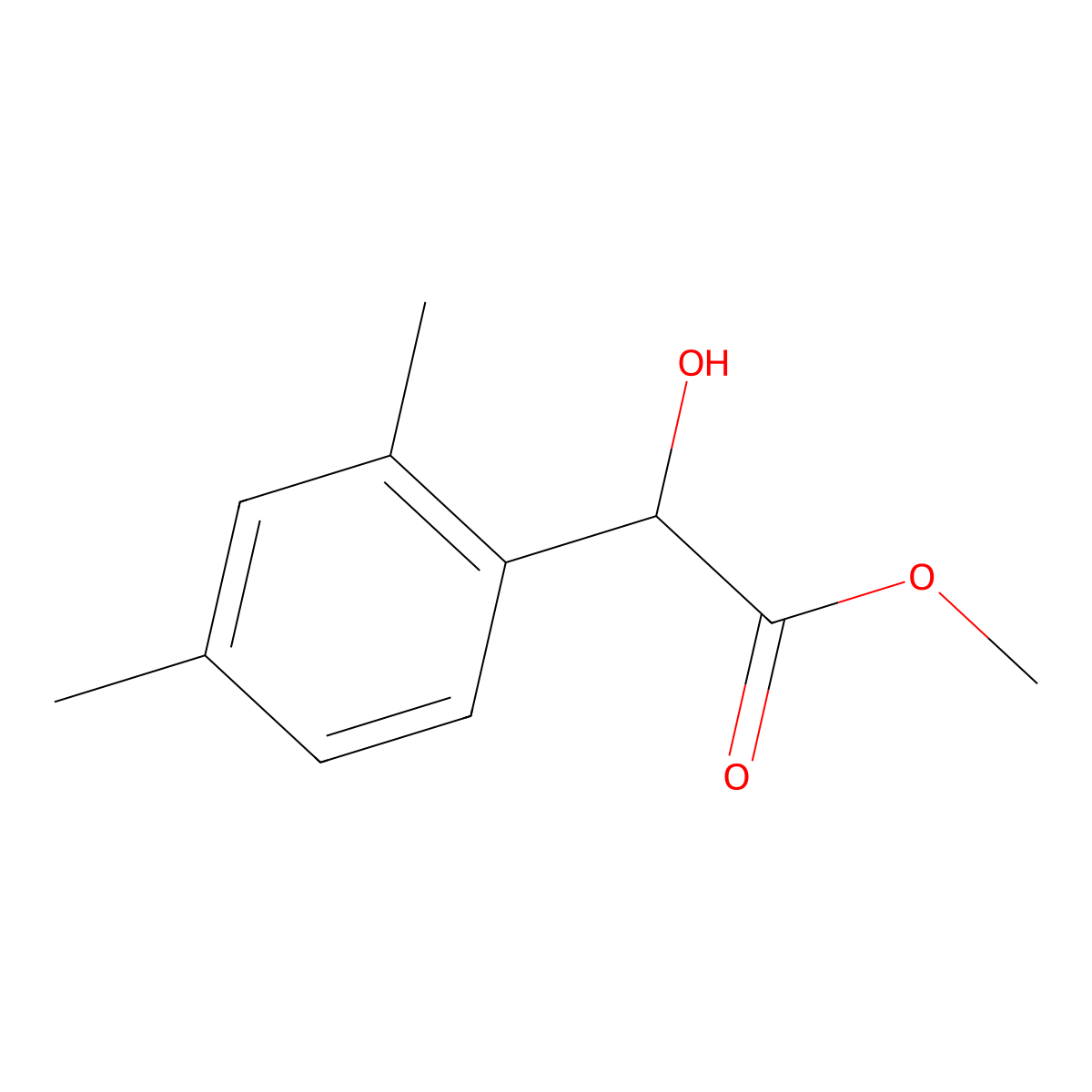 Methyl 2-(2,4-dimethylphenyl)-2-hydroxyacetate molecular structure, CAS 1247363-00-3