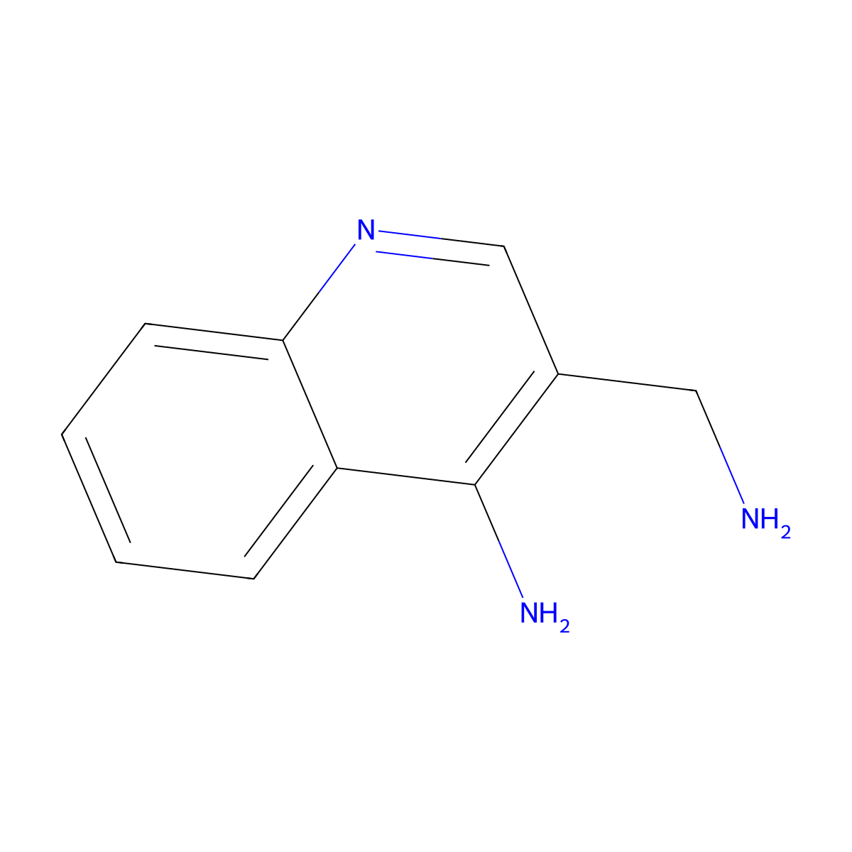 3-(Aminomethyl)quinolin-4-amine molecular structure, CAS 1247363-12-7