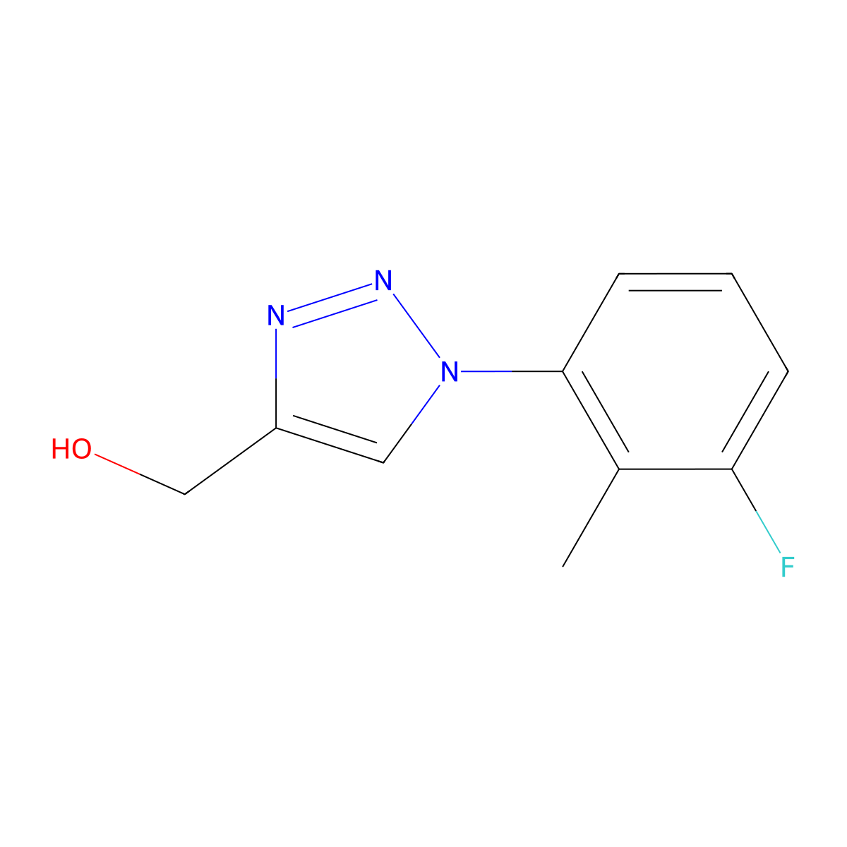 [1-(3-fluoro-2-methylphenyl)-1H-1,2,3-triazol-4-yl]methanol molecular structure, CAS 1247363-32-1