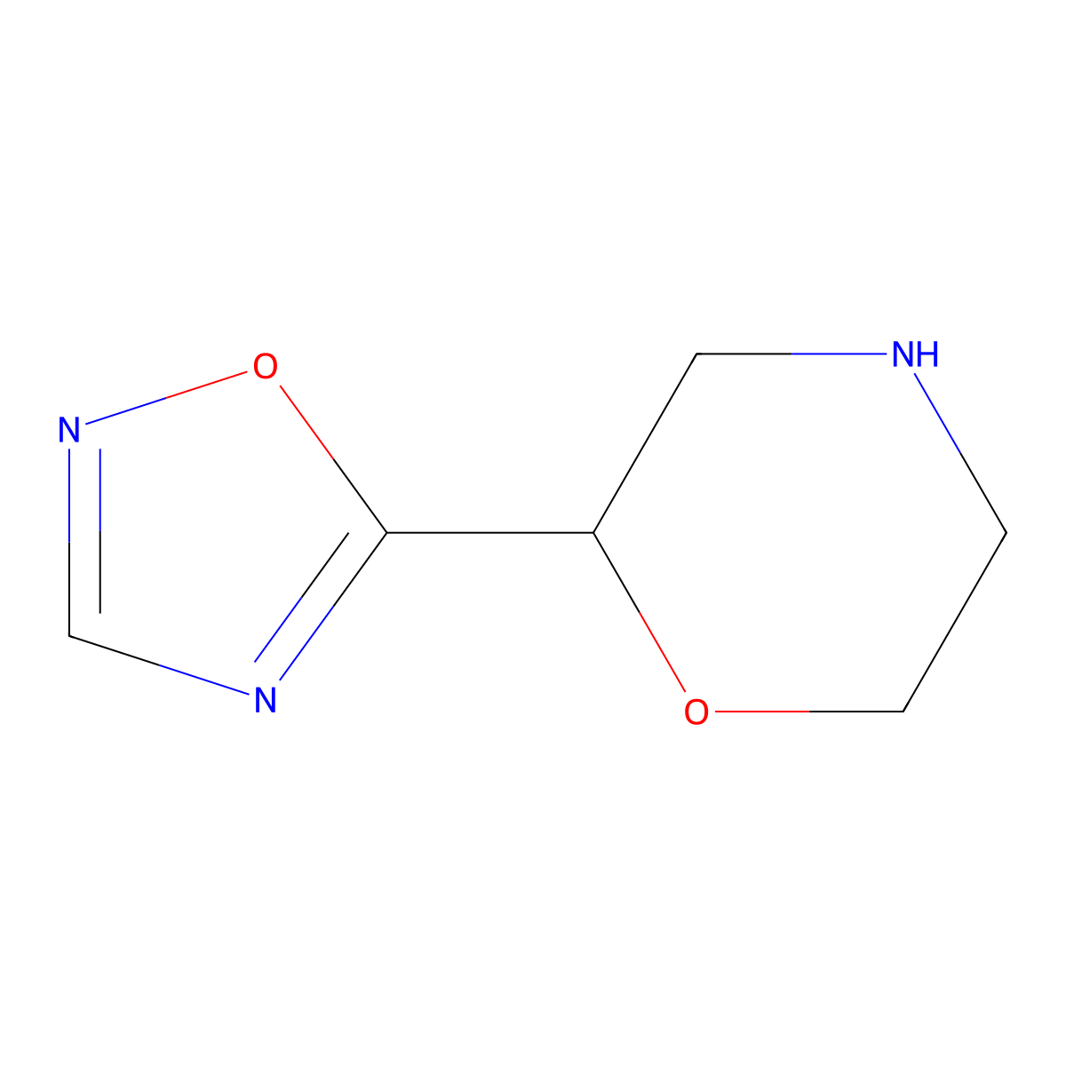 2-(1,2,4-Oxadiazol-5-yl)morpholine molecular structure, CAS 1247365-44-1