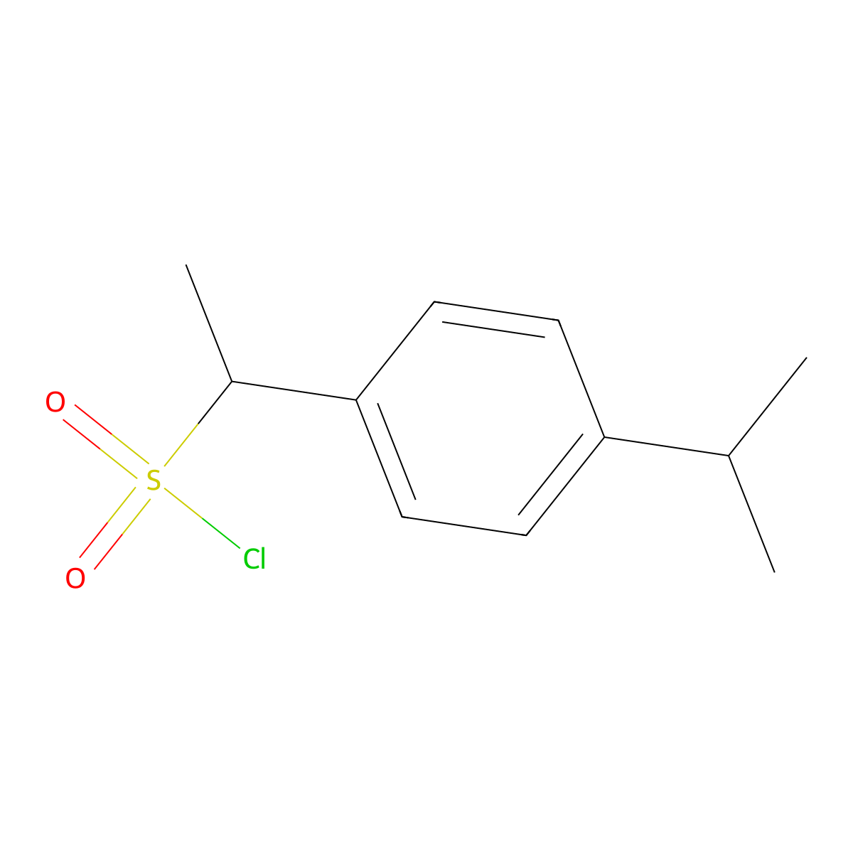 1-[4-(Propan-2-yl)phenyl]ethane-1-sulfonyl chloride molecular structure, CAS 1247367-46-9
