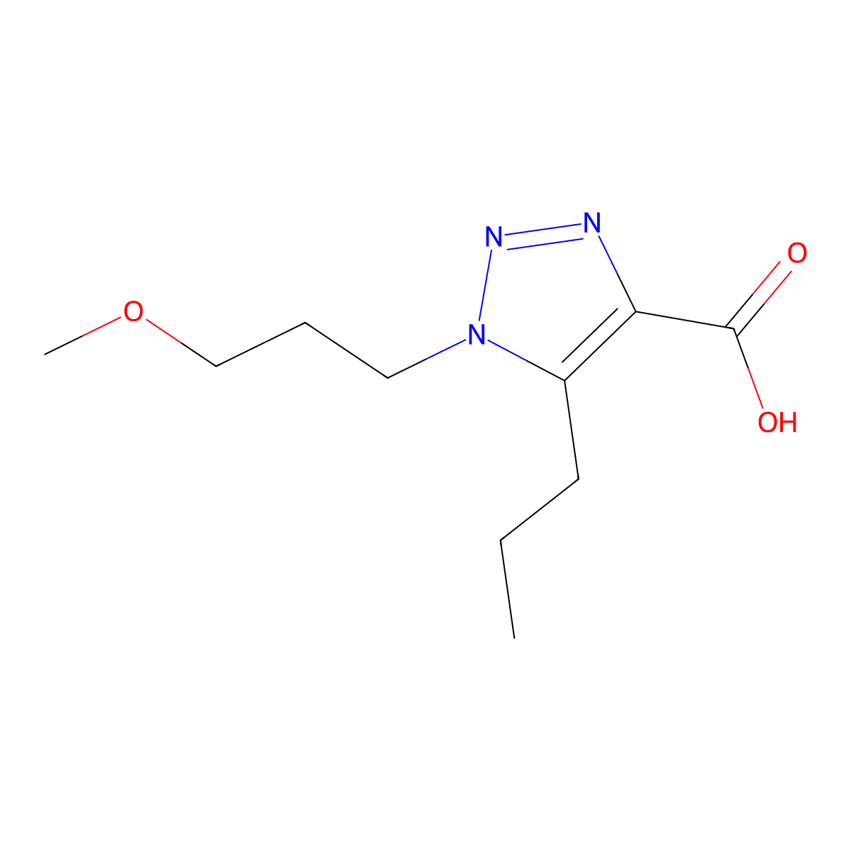 1-(3-Methoxypropyl)-5-propyl-1h-1,2,3-triazole-4-carboxylic acid molecular structure, CAS 1247368-02-0