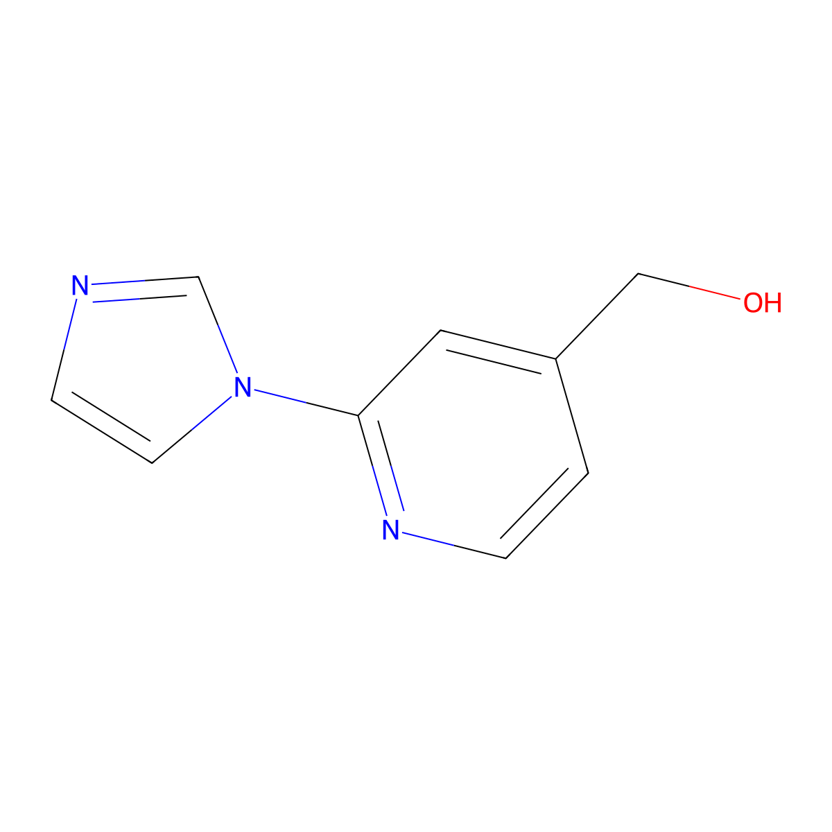 [2-(1H-imidazol-1-yl)pyridin-4-yl]methanol molecular structure, CAS 1247368-52-0